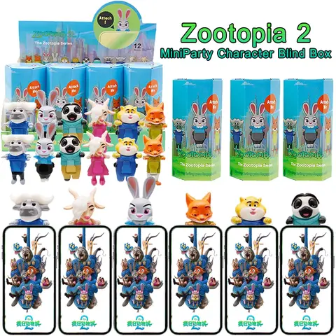 2026 Crazy Zootopiaes 2 Blind Box Mini Party Anime Character Decoration Mobile Phone Decoration Childrens Birthday Surprise Gift