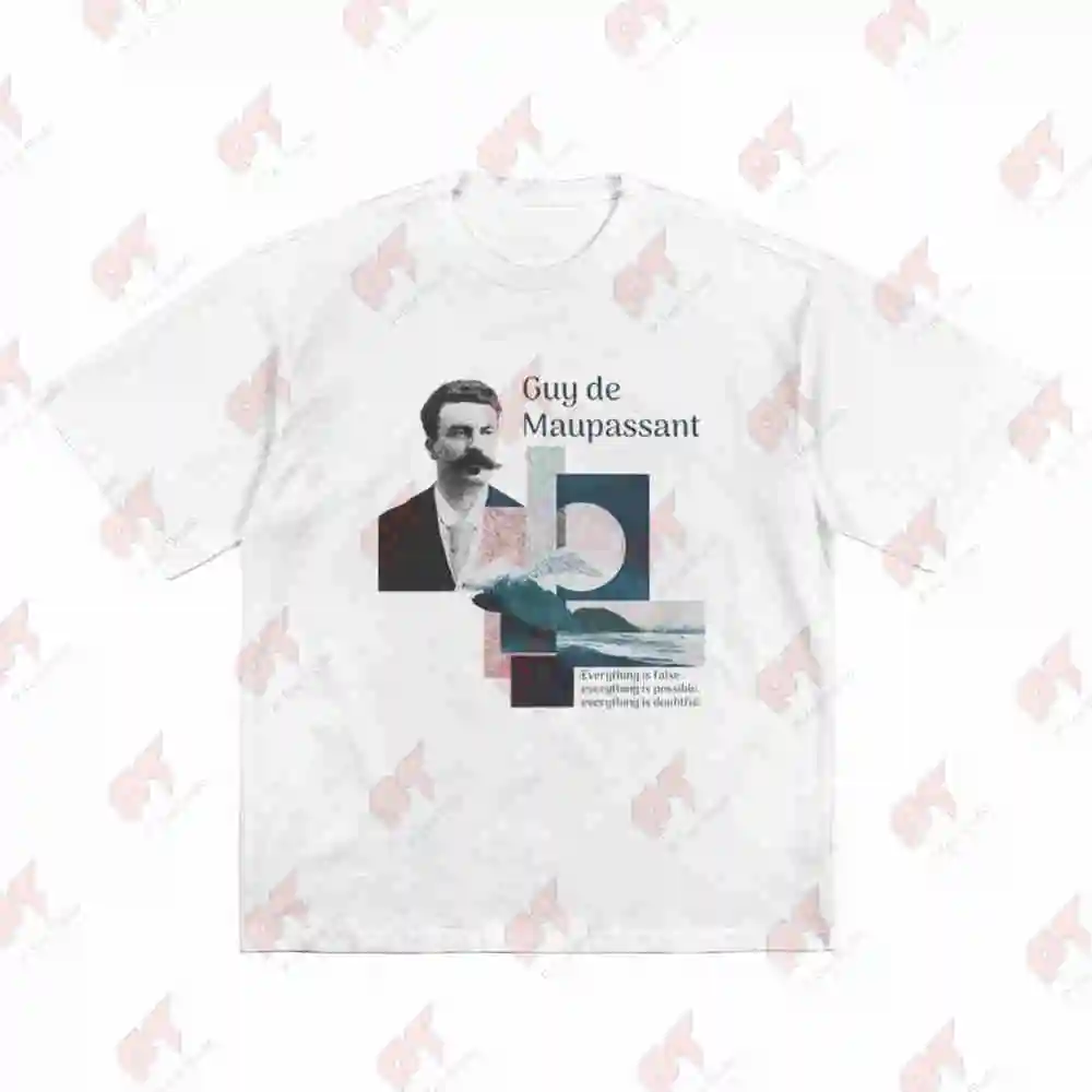 Maupassant Realism The Necklace Literary Short Sleeve Tee 100% Cotton T-Shirt