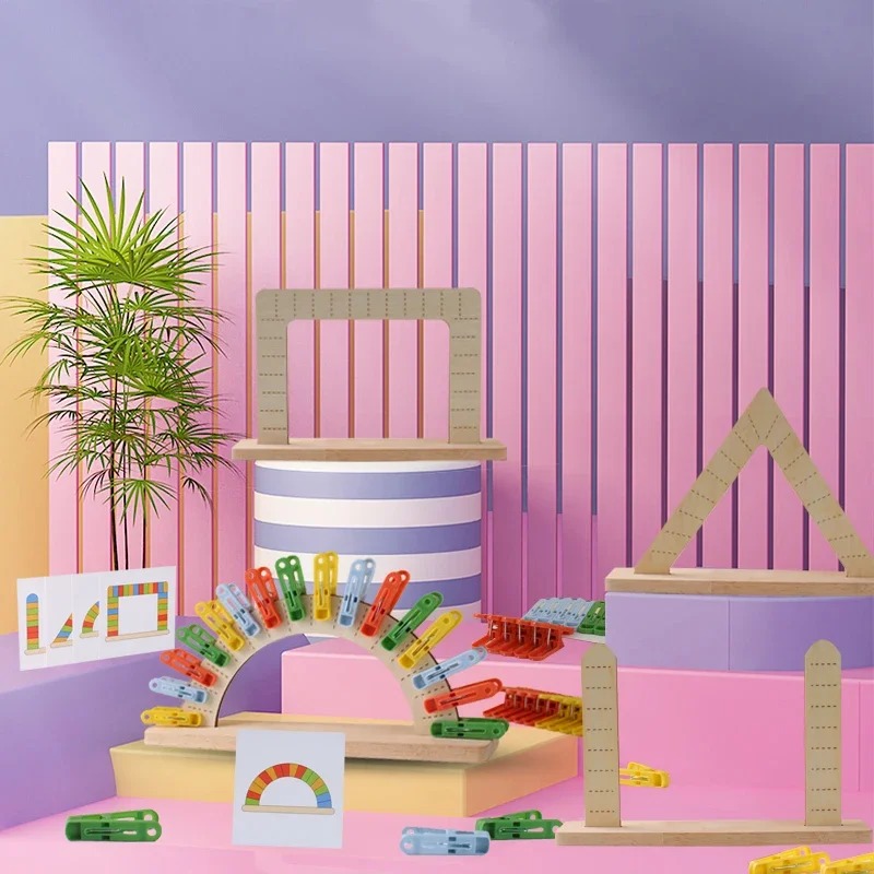 لغز الأطفال مقاطع بلاستيكية من الورق المقوى لعبة مطابقة اللون والشكل الإدراك للتنسيق بين اليد والعين المهارات الحركية الدقيقة