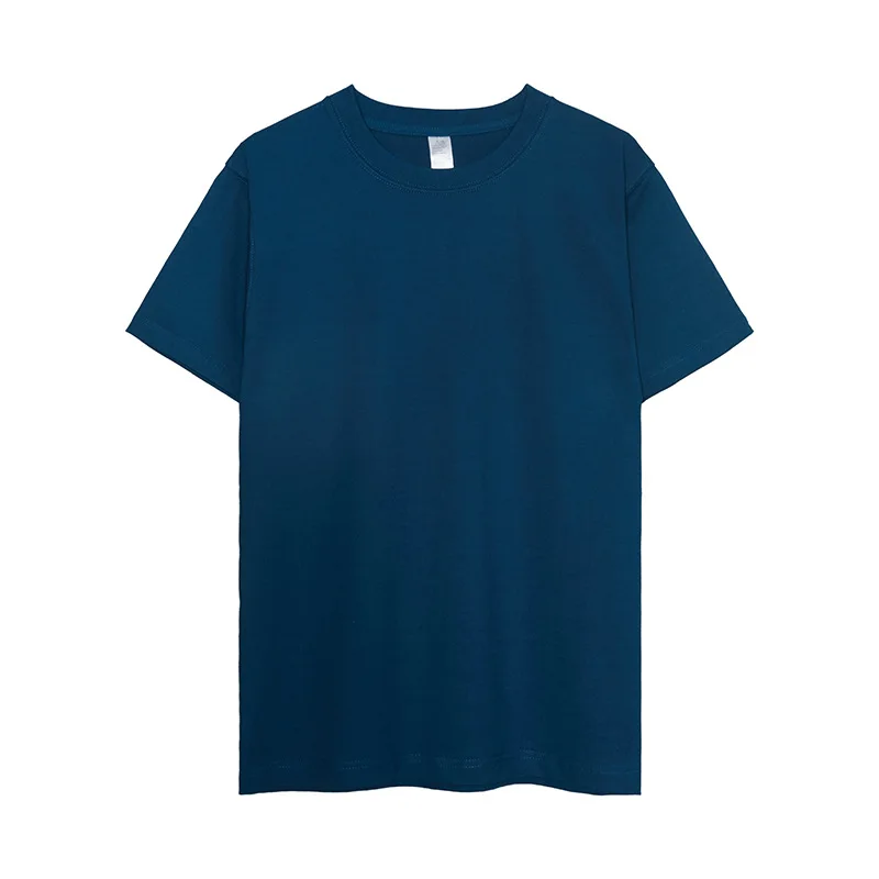 New Heavyweight300Combed Cotton Crew Neck Short SleeveTMen's Trendy Uniform Cultural Shirt PrintlogoWholesale Customi