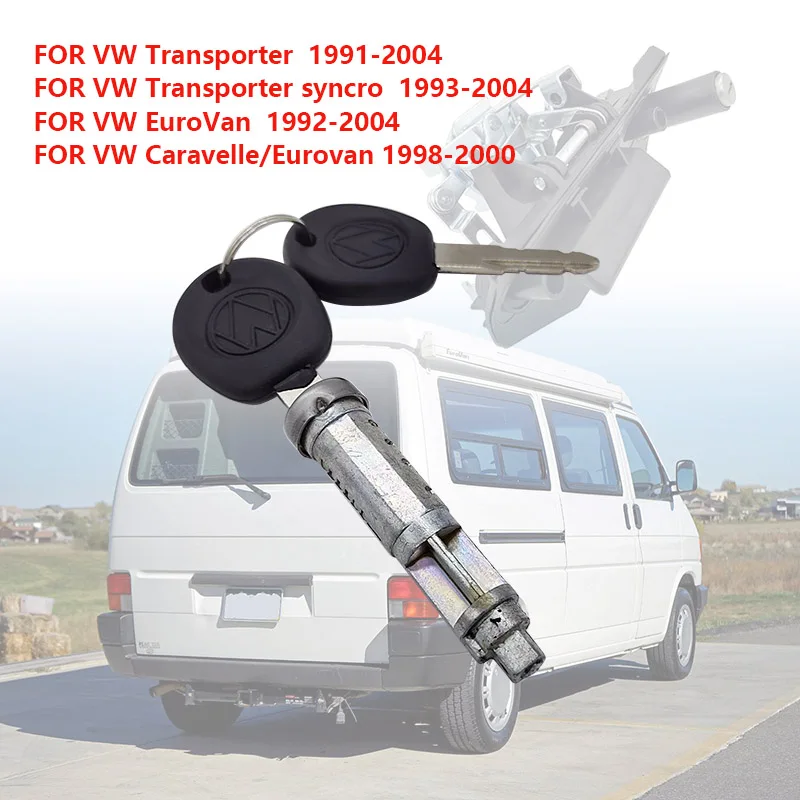 New Rear Tailgate Lock Barrel Cylinder with 2 Key For VW Transporter T4 Caravelle EuroVan 701829239 701827573 701837061D