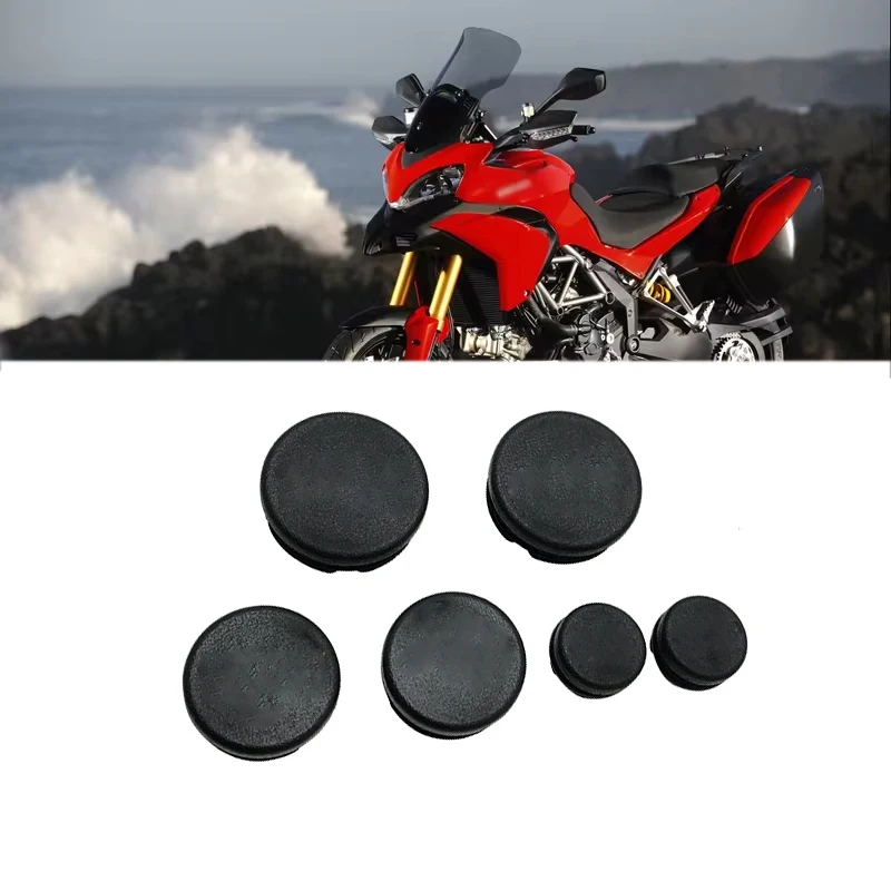 

6PCS Motorcycle Frame Hole Cover Caps Plug Decorative Frame Cap Set Fit For Ducati Multistrada 1200/S MTS1200 2010-2020 2019