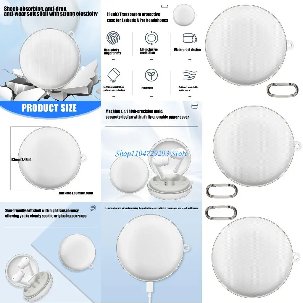 

Y2GD Headphone Shockproof Housing Skin-friendly Guard Washable Shell Nonslip Impact Resistant Keep Safe From Accidental Drop