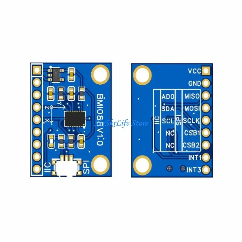 E65E 6-Shaft Electronics Project Module, BMI088 Accelerometer Board for Motion Control, Orientation Tasks, Board-Level