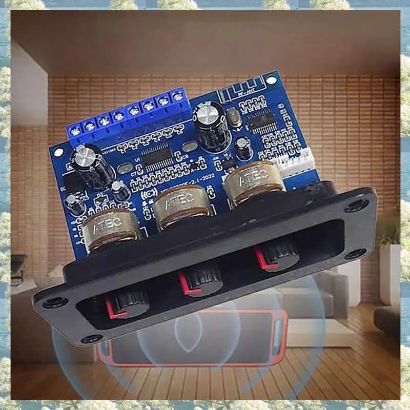 New-5X 2X25W+50W 2.1 Channel Bluetooth 5.0 Subwoofer Class D Audio Amplifier Board Kit With DC Female+USB Cable