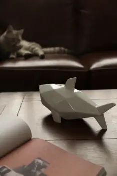 Trojrozměrné velké žraločí keramické prasátko nové kreativní jednobarevné prasátko dekorace do domácnosti ozdoba příslušenství 8 nejlepší prodej velké keramické prasátko - №7