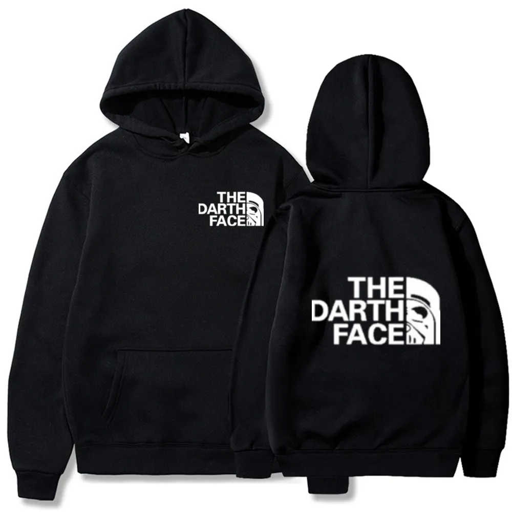 Ins Gothic Darth wajah dicetak Y2K, Pullover Wanita Pria, Hoodie & Sweatshirt Unisex, bulu dalam ukuran besar, pakaian jalan tinggi