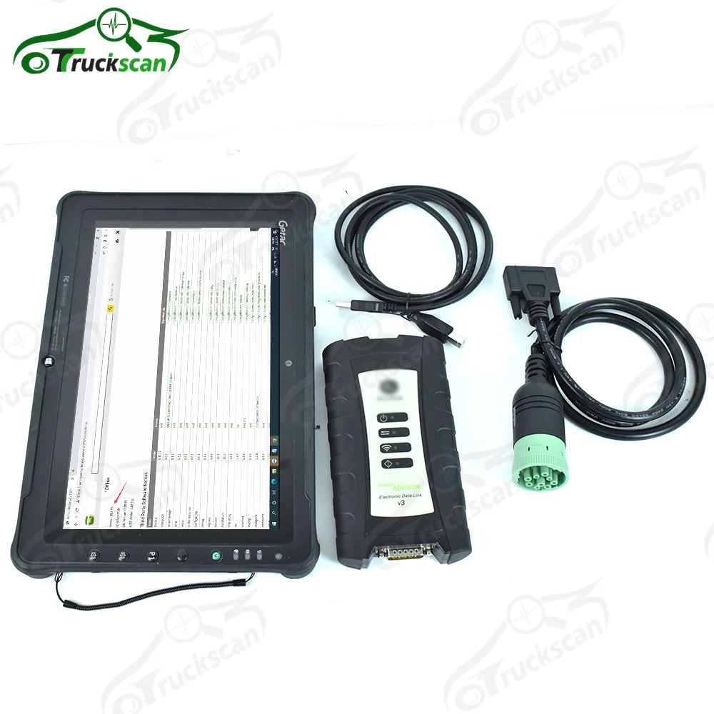 for EDL Scanner Interface For JD EDL V3 Agricultural Tractor Heavy Vehicle Diagnostic Kit Tool JD Service+F110 tablet