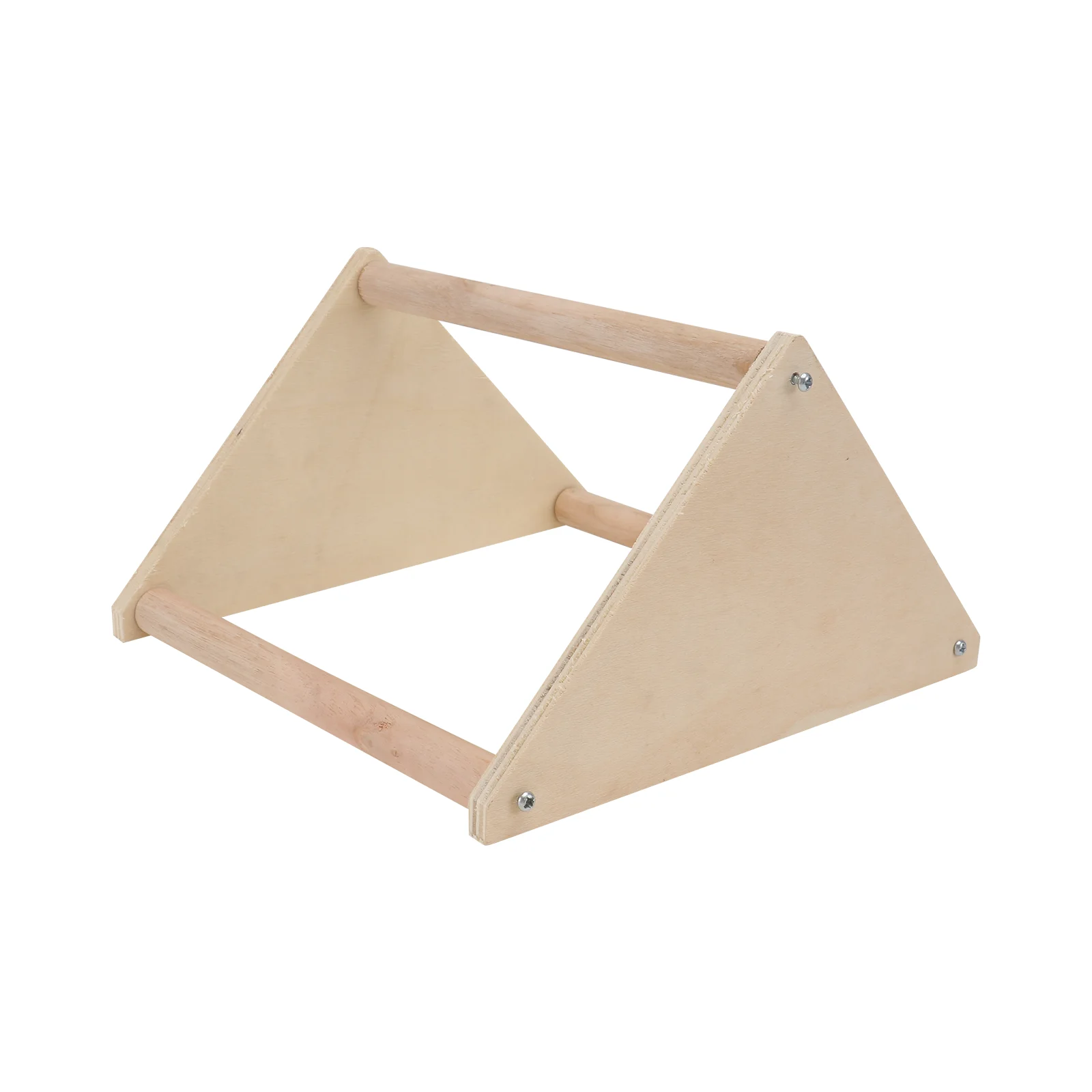 

Parrot Rack High Quality Wood Durable Long Lasting Pet Bird Cage Toy Small Travel Triangular Stable Desktop Chick Shelf