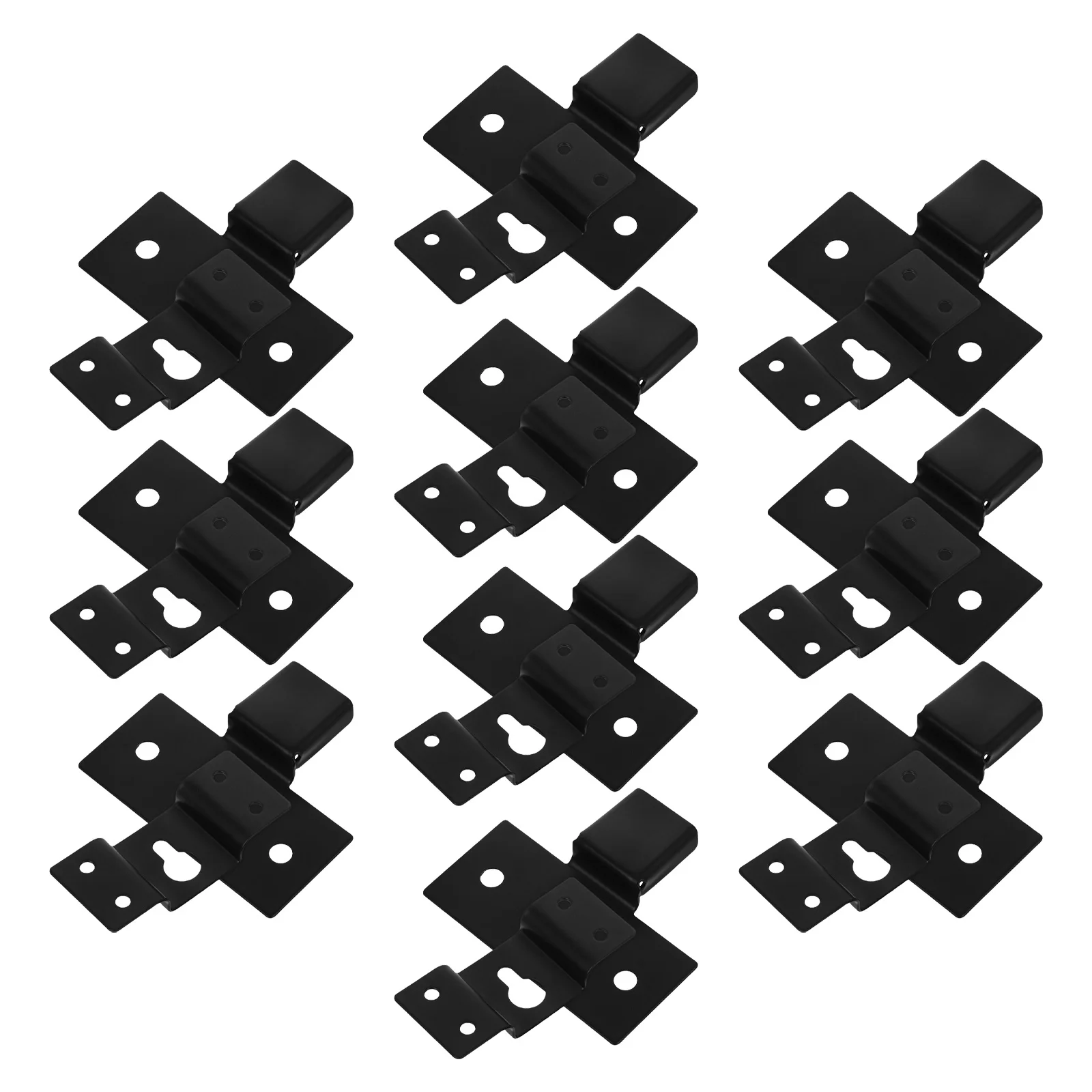 

10Sets Universal Speaker Mount Brackets Heavy Duty Wall Fixed Plates for Surround Sound Box Tidy Room Layout Studio Application
