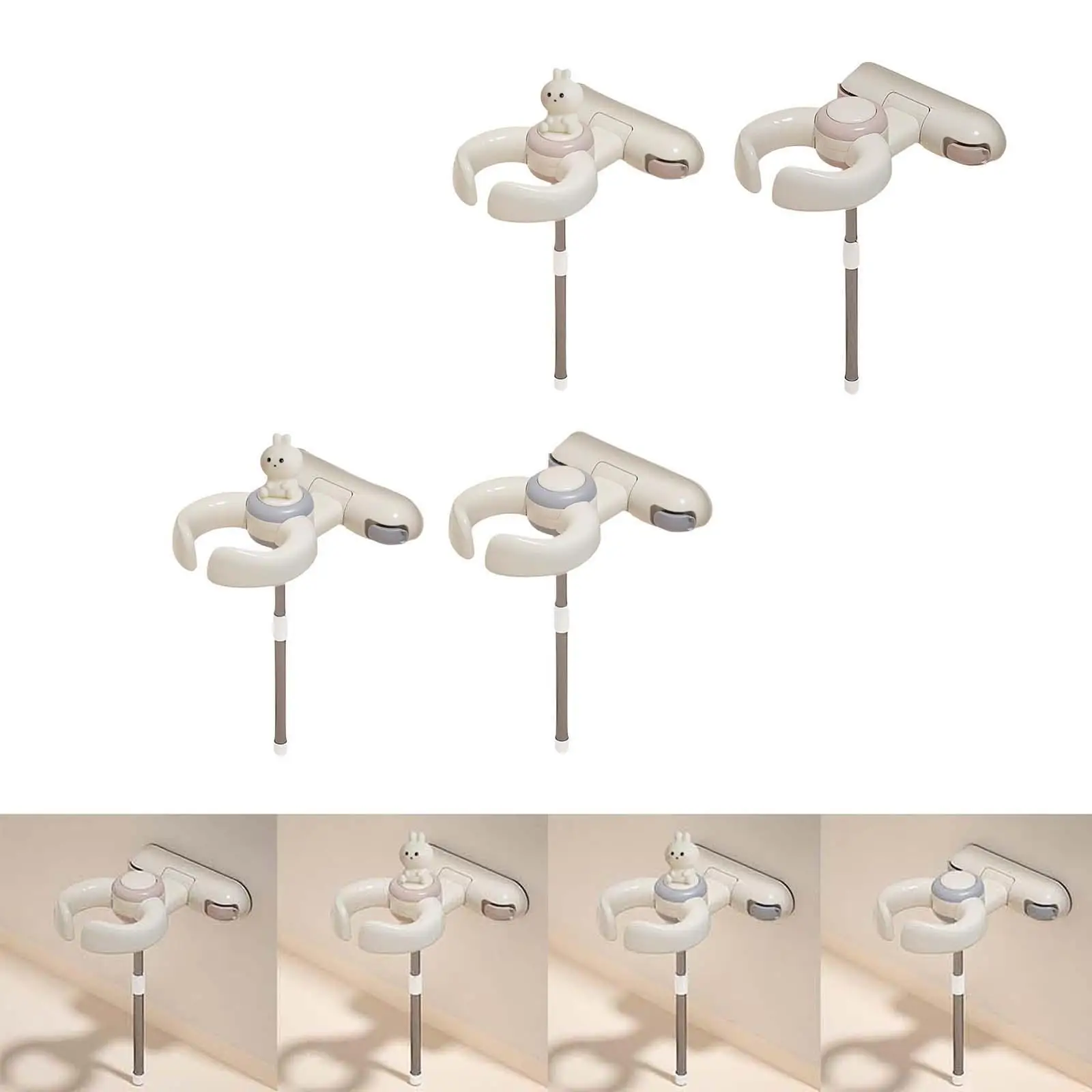 

Baby Bath Stand Support Portable Bathing Accessories Strong Suction Cups Stable Shower Standing Bath for 6 Months to 3 Years Old