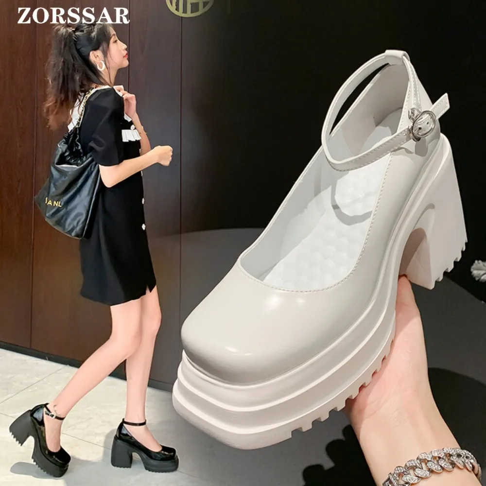 

Shoes Women Heels Mary Janes Platform Lolita Shoes On Heels Pumps Women's Japanese Style Vintage Girls High Heel Shoes For Women