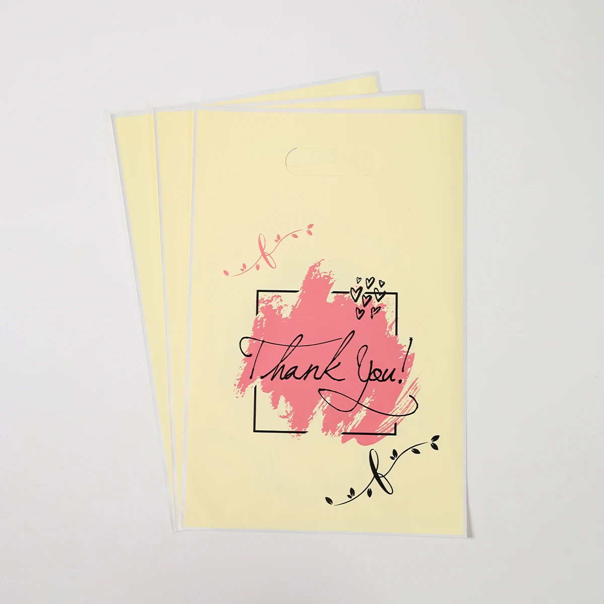 10/25/50 قطعة شكرا لك حقائب اليد البيج شكرا لك أكياس تغليف الهدايا أكياس الهدايا الصغيرة لمستلزمات الأعمال الصغيرة ديكور عيد الميلاد