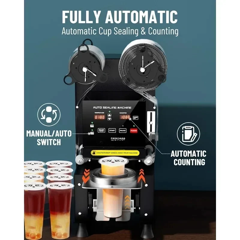 Voll automatische Becher versiegelung maschine elektrische Becher versiegelung maschine Beutel versiegelung