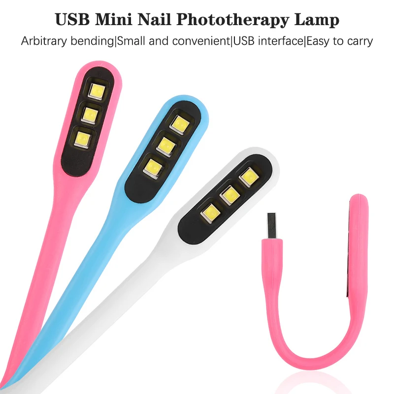 Déterminer le mini sèche-ongles, lampe UV, interface USB, matériau en silicone, flexion aléatoire, lampe de photothérapie pour ongles, vernis à ongles, séchage rapide