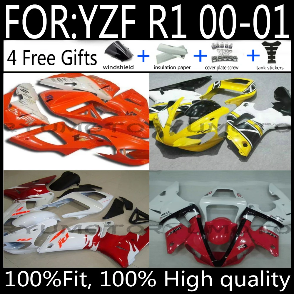 

Motorcycle Injection mold full Fairing Kit fit For YAMAHA YZF-R1 R1 1998 1999 YZF1000 YZFR1 98 99 Bodywork fairings kits Plastic