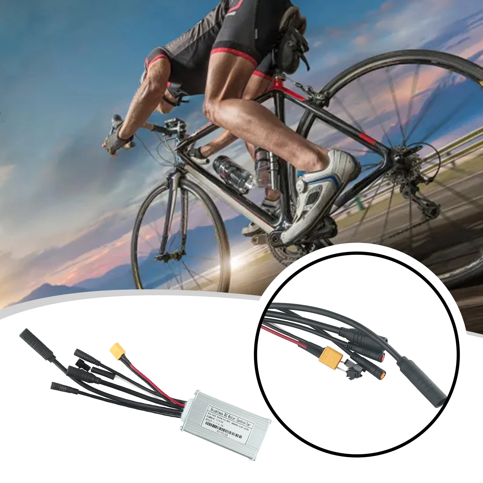 24V36V48V-17A Electric Bicycle Controller Ebike Kit Waterproof Sine Wave Three-mode Controller Brushless Controller Part