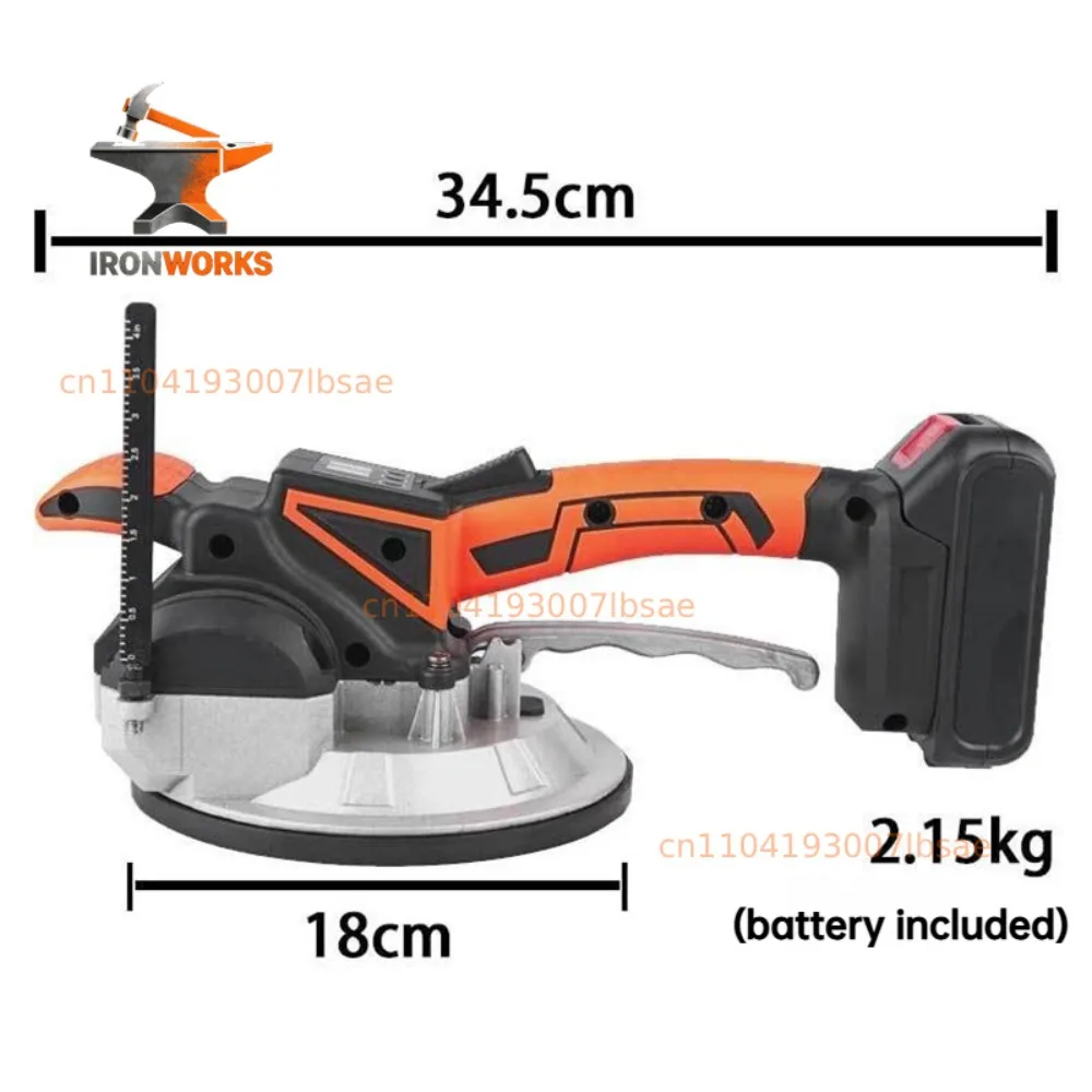 Electric Tile Tiler Cordless Handheld Tile Vibrator Digital Display 18CM Tiles Vibrating Suction Cup Adjustable Gear Vibrators