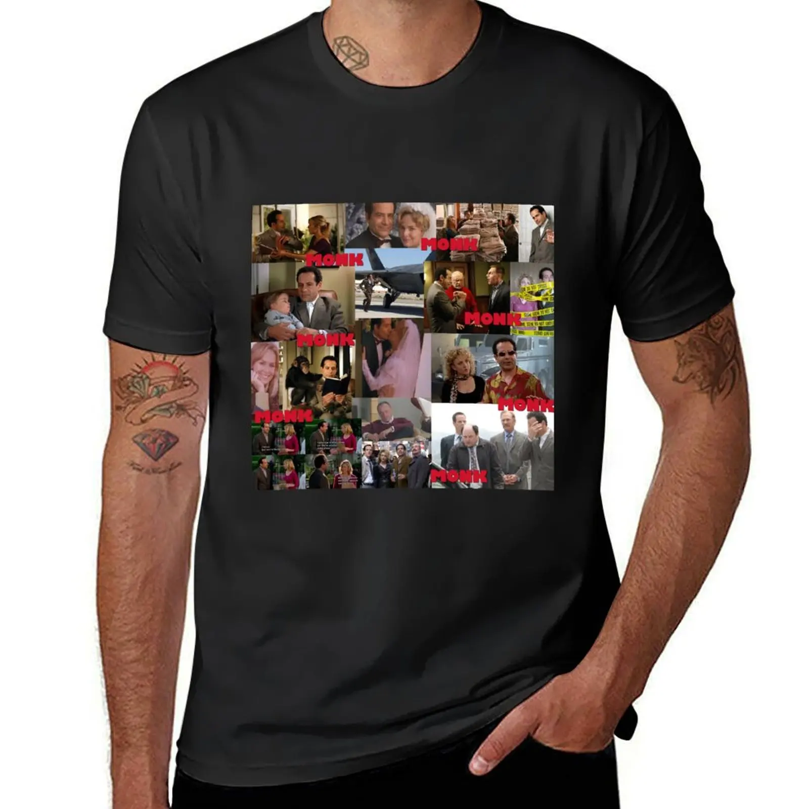 Monk Collage T-Shirt anime customizeds men t shirts