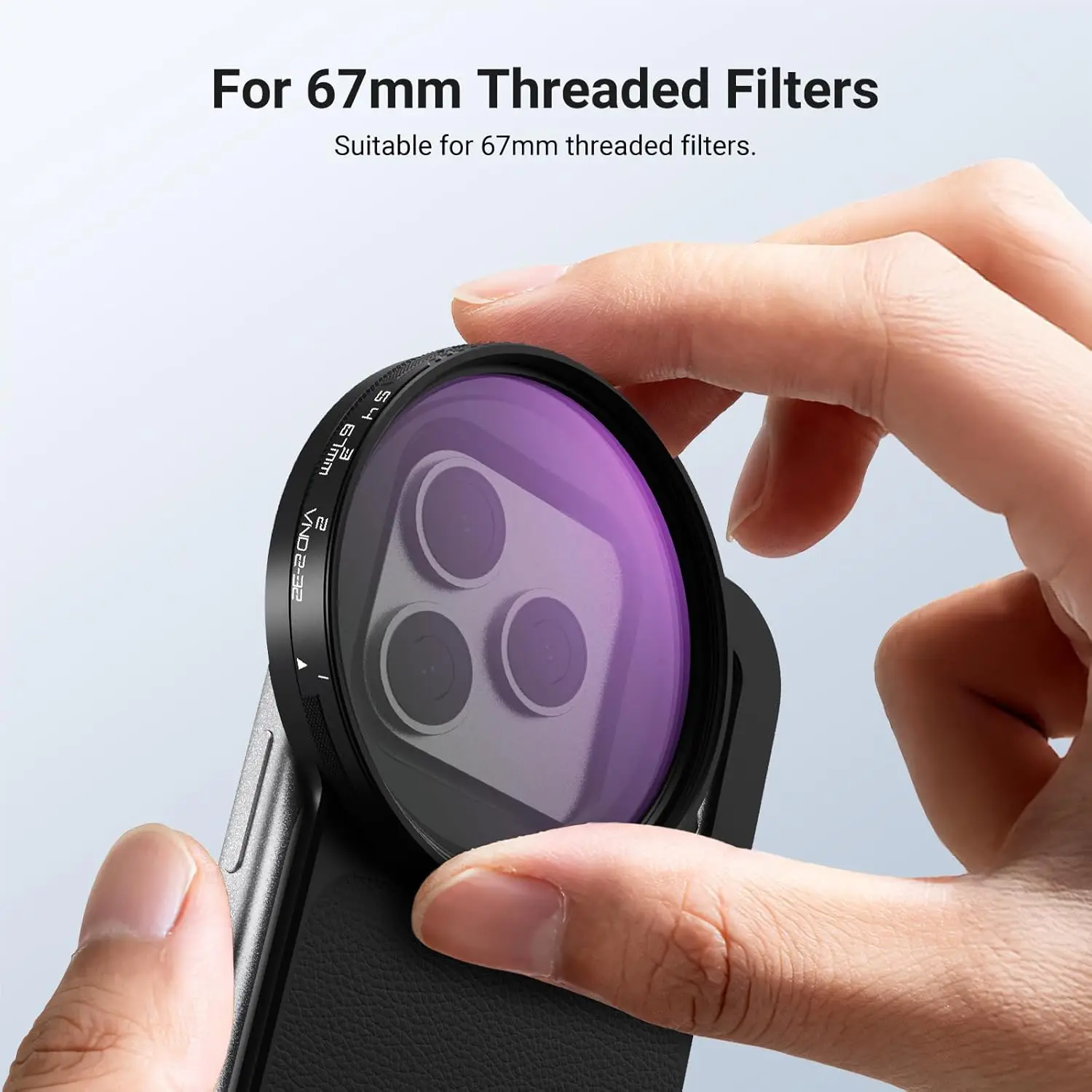 NEEWER 6,3 Zoll Magnetischer Handy-Objektivfilter-Adapter mit Rückplatte für MagSafe iPhone 12/13/14/15/16/17 & Pro Versionen – Detail 4