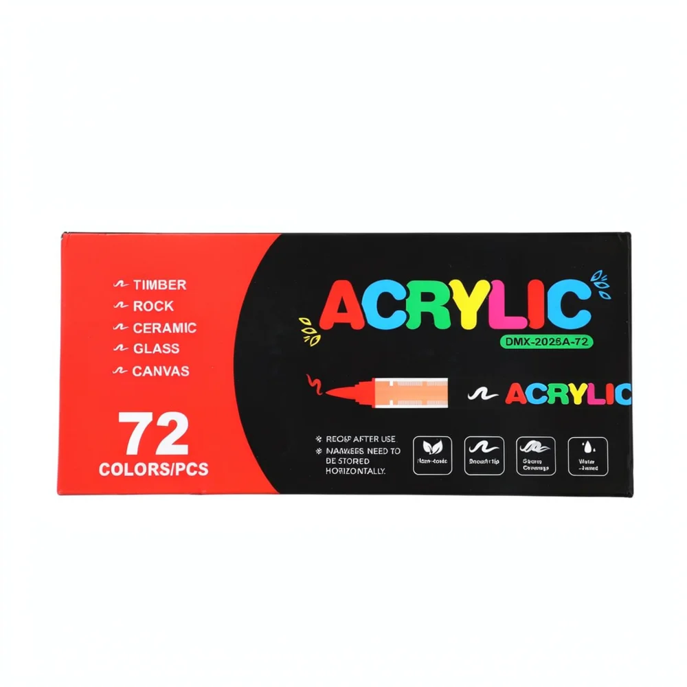 Waterproof Acrylic Paint Pens Set Direct Liquid Ink Flowing Graffiti Marker For Wood Paper Card Sketching Craft Art