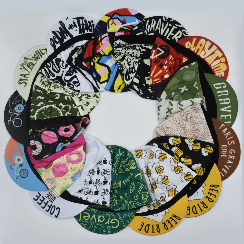 قبعة السفر الحصى مضحك للرجال والنساء ، قبعة دراجة الطريق ، أغطية الرأس المضادة للعرق الدراجة ، قبعة الدراجات