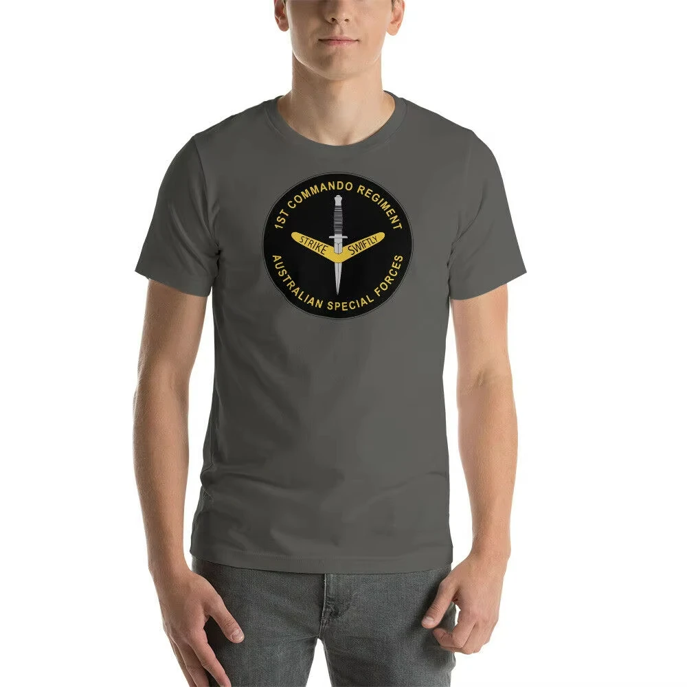 1st Commando Regiment Australian Special Forces T-Shirt Men's 100% Cotton Casual T-shirts Loose Top Size S-3XL