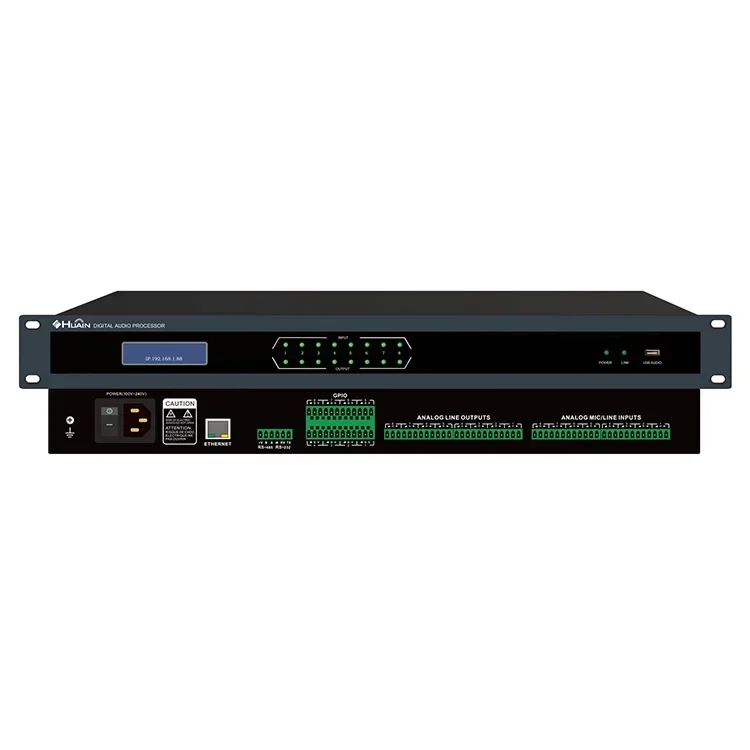 Professional 4x4 Digital DSP Audio Matrix Processor Console For Audio Conference System