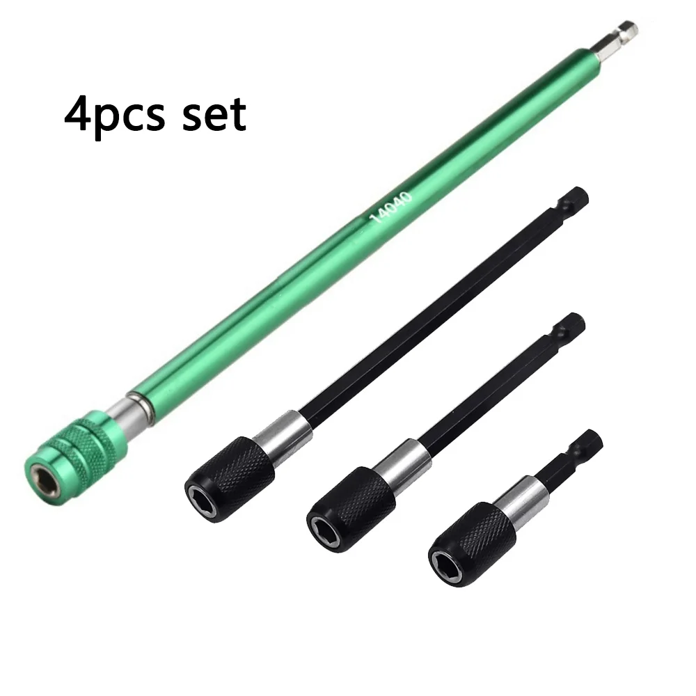

4pcs 300mm Quick Connector Connecting Rod 60/100/150mm Quick Release Self Locking Adapter Extension Bar Power Tool Accessories