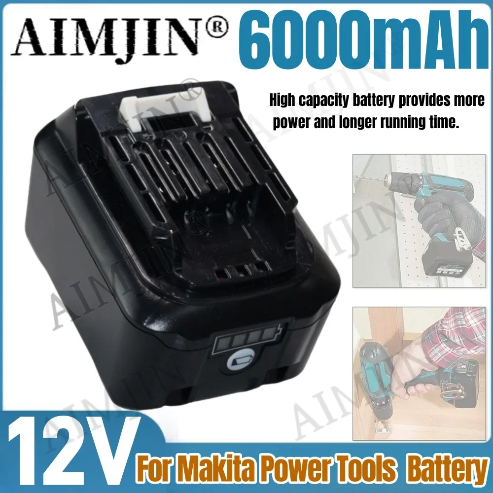 

100% New 12V Max 6000mAh Li-ion Power Tools Rechargeable Battery for Makita BL1040 BL1040B BL1050B BL1020B BL1041 BL1021