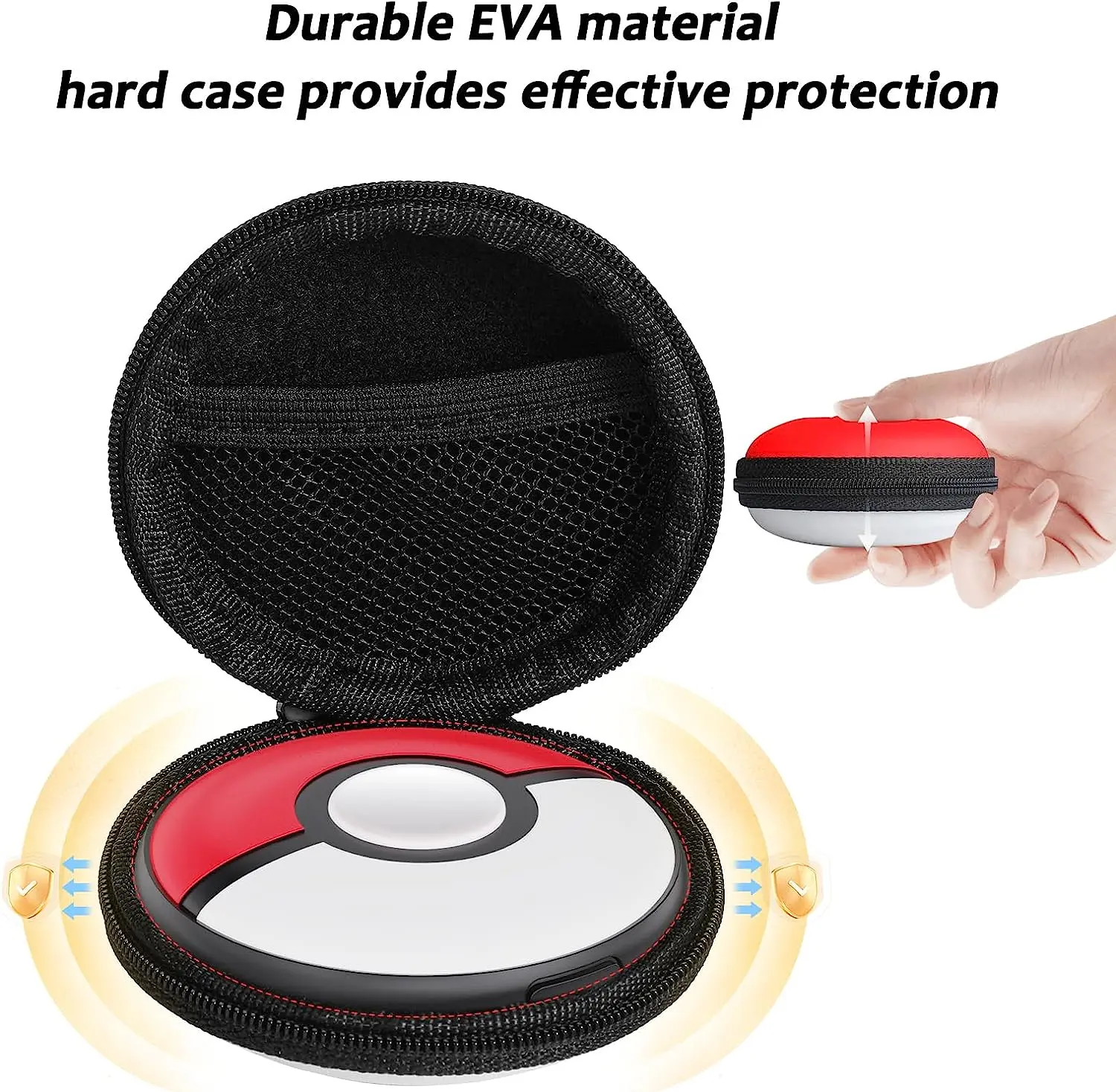 for Pokemon Go Plus + Protective Cover EVA Cover Protective Hard Case With Hand Strap Compatible With Pokémon Go Plus + Game