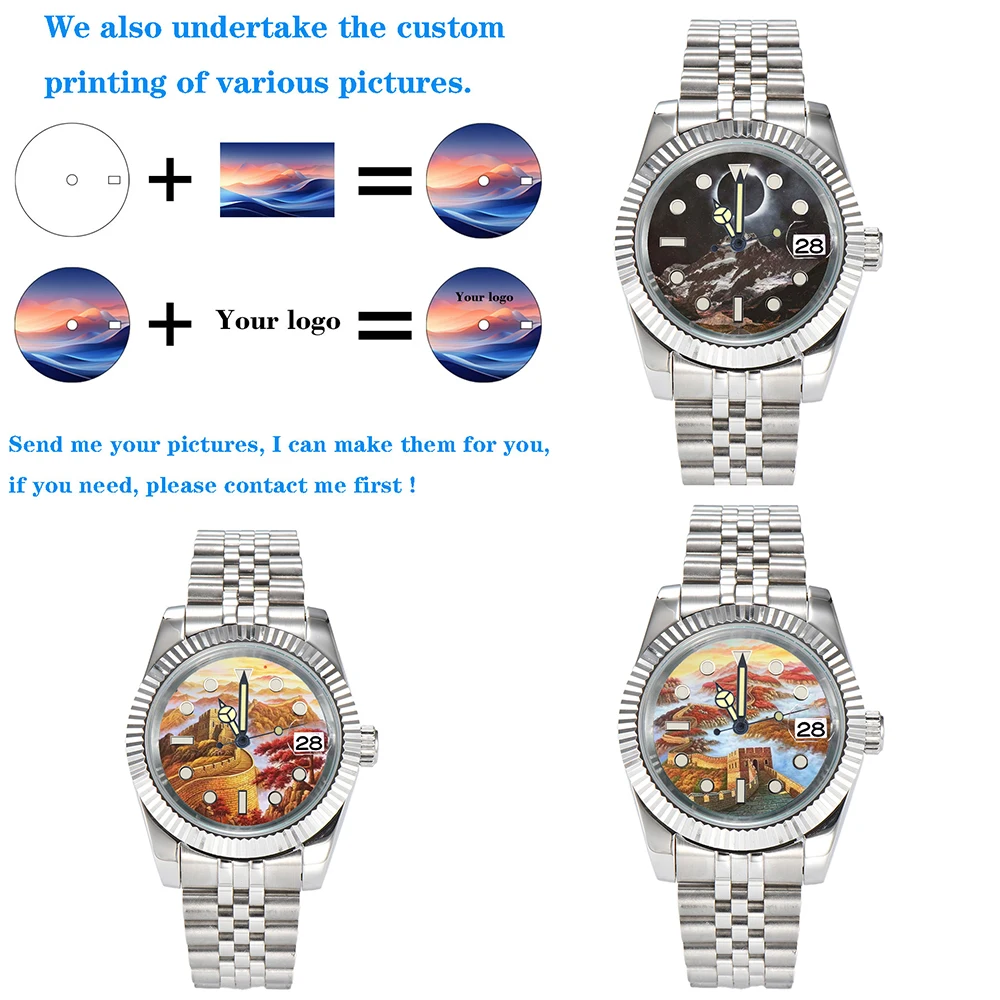 

Watch Dial 28.5mm customized Creative dial nh35 Dial Color Printing nh35 Watch Face Fit NH35/36 Movement Watch Parts NH35 Dial