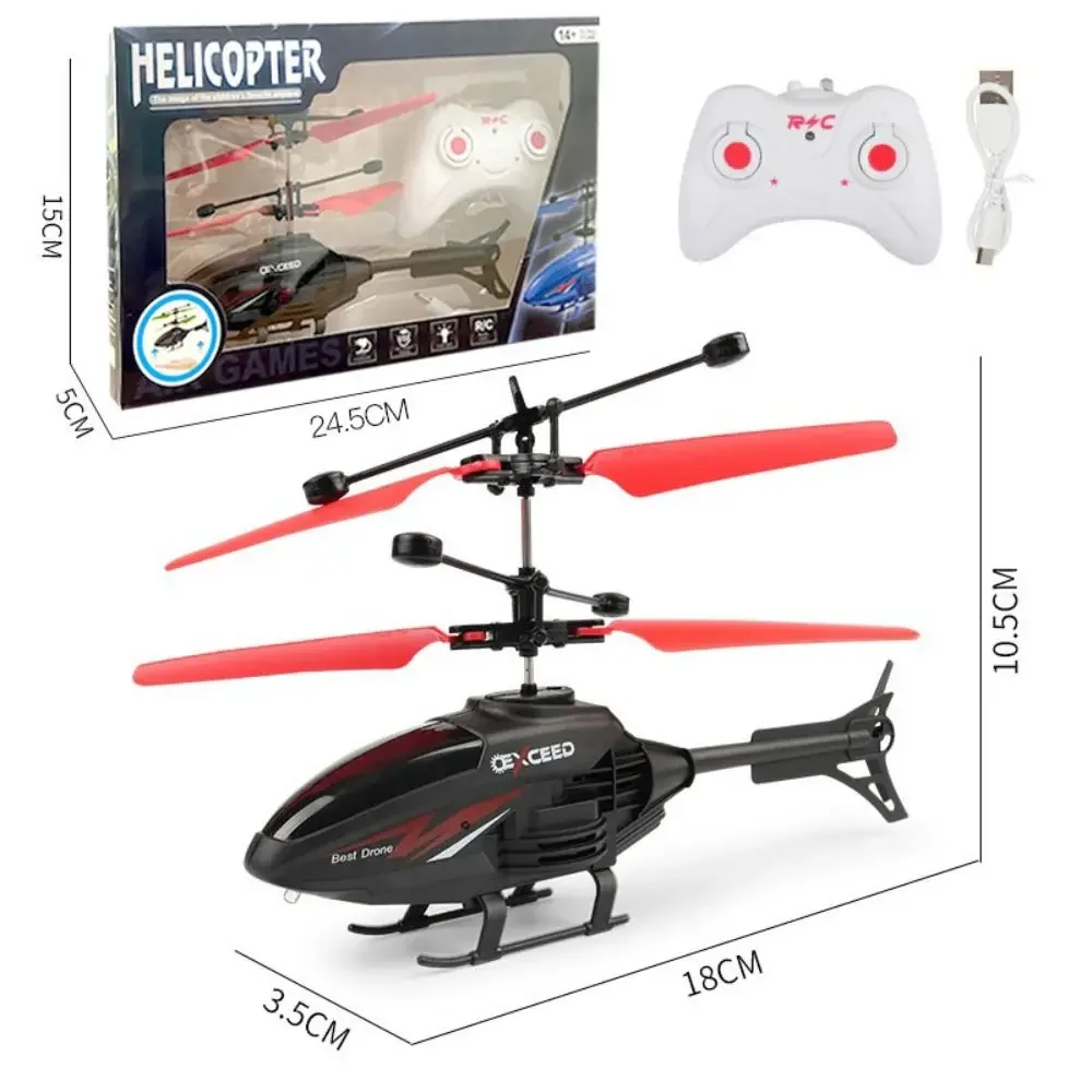 Hobbies Plástico Helicópteros RC Controle de Gesto Preto Avião de Controle Remoto Recarregável Mini Adultos