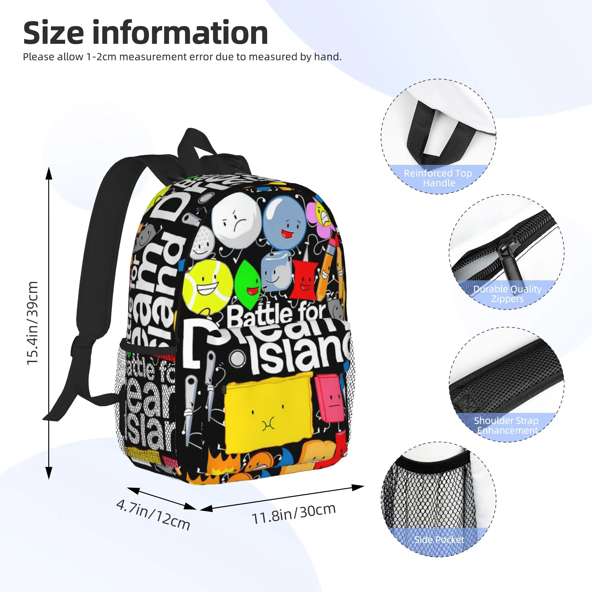 Battle for Dream Island Backpack Hot Sale Daypack Large Capacity Boys Girls BookBag Shoulder Bags for Men Women School Bag
