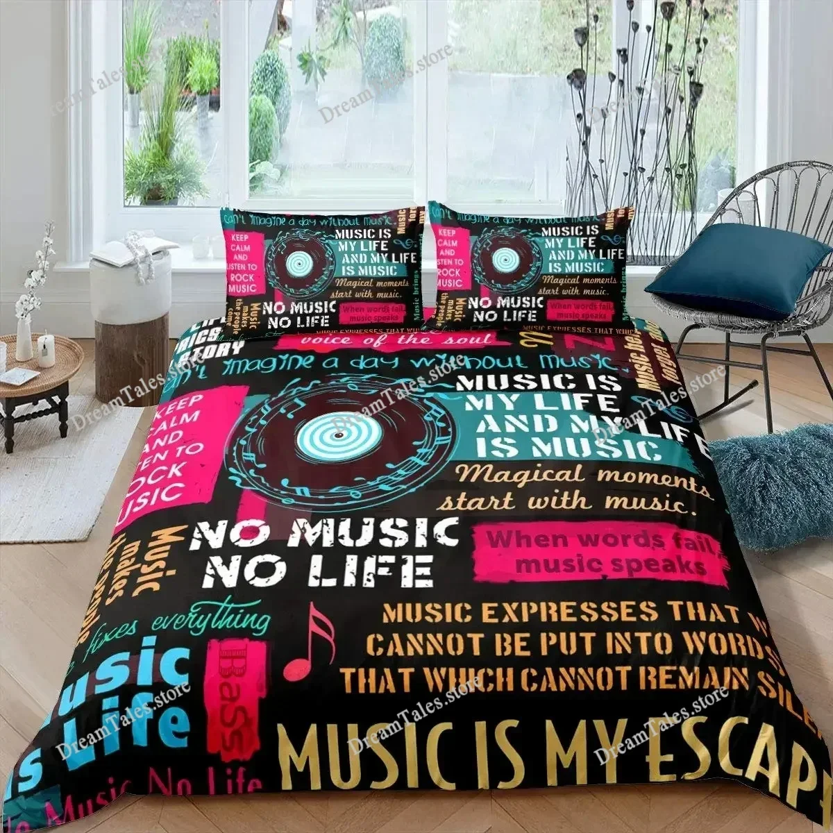 

King Queen Duvet Cover Rock Music Electric Guitar Punk Style Bedding Set Youth Fashion Hip Hop Home Textileextile Luxury Gift963