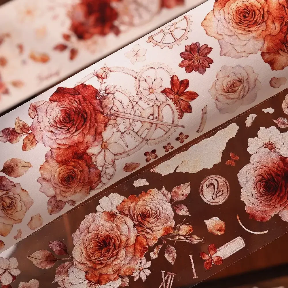 New 12 Deisigns Beautiful Flower Floral PET Washi Tape Journal Scrapbooking Decoration Xiao Bai Jia