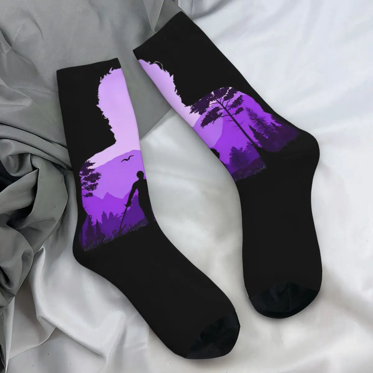 Baldurs Gate 3 Shadowheart Bootleg Socks Novelty Stockings Autumn Non Skid Couple Socks Warm Soft Graphic Outdoor Sports Socks