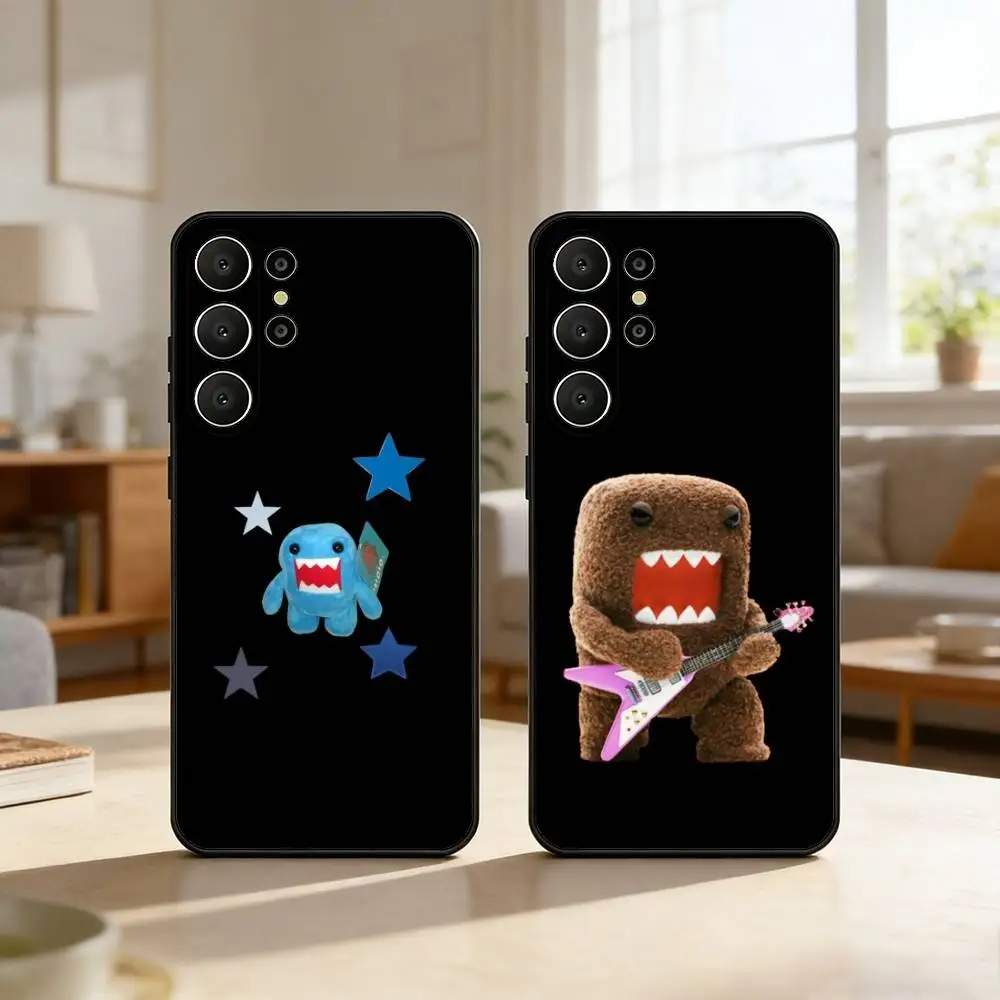 

Funny Cartoon D-Domo K-Kun Phone Case For Samsung S26,S25,24,23,22,30,21,10,9,Ultra,Plus,Lite,Black Soft Case