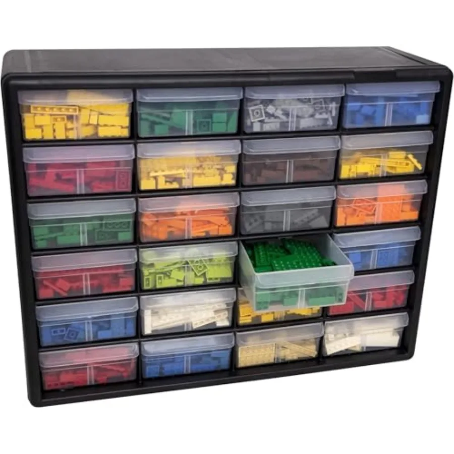

Plastic Storage Cabinet for Garage Organization, Bead Organizer, Building Bricks Storage, Teacher Toolbox, Makeup Organizer, 20