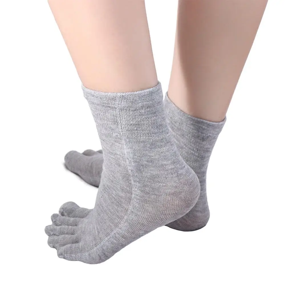 Solid Color Protect Ankle Sweat Absorption Cotton No Show Socks Ankle Socks Men\'S Split Toe Sock Toe Socks Five Fingers Socks