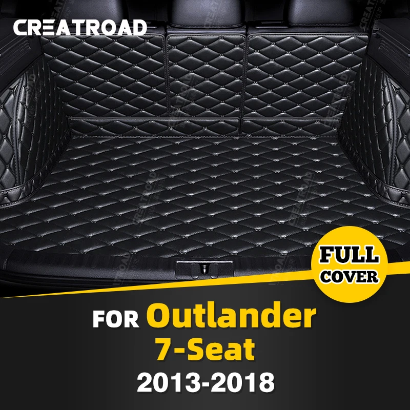 

Full Coverage Trunk Mat For Mitsubishi Outlander 7-Seat 2013-2018 17 16 15 14 Car Boot Cover Pad Interior Protector Accessories