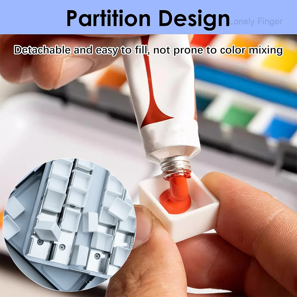 Пустая акварельная краска, дорожная жестяная палитра с 28/52 кастрюлями для DIY акварельных масел или акриловой живописи, художественного рисования