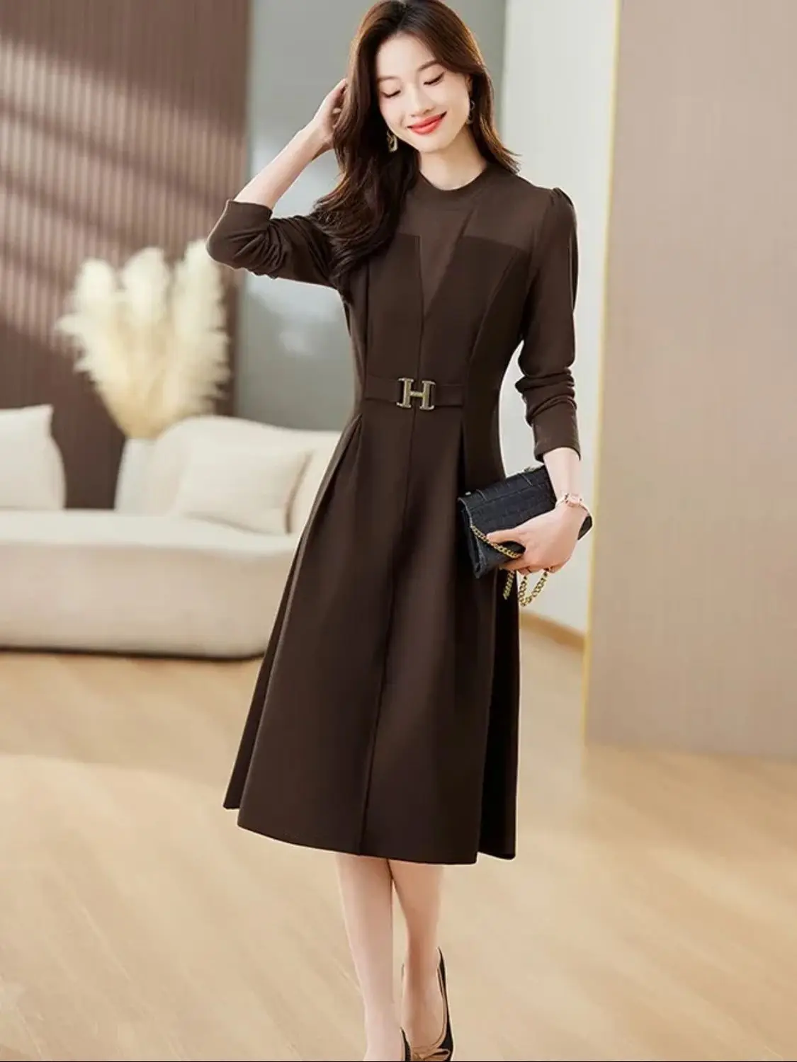 Dress for Women New High-end Style Elegant Temperament Socialite Age Reduction Waist Reduction Slimming Dress