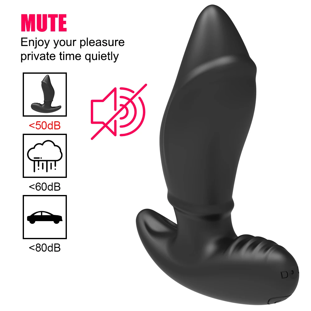 Anal Plug with Thumb Ball Vibrate Comfort Buttom Anal Plug with 10 Speeds Vibration Adult Masturbation Sex Play Toys  for Women