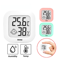 Mini Thermometer Hygrometer Indoor and Outdoor LCD Digital Temperature Meter Sensor Hygrometer Temperature Tool 1pcs/2pcs