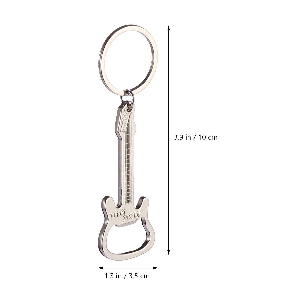 

3 Pcs Keychain Bottle Opener Keychain Ring Silver Guitar Shaped Creative Guitar Key Chain Key Ring Beer Vintage