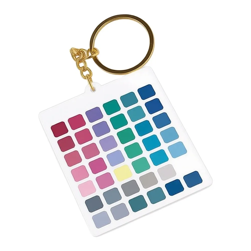 Makeup Shade Guide True Summer Keychain Makeup Shade Reference Pocket-friendly Accessory Portable Color Analysis Keychain