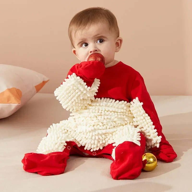 Infant Baby Boy Girl Rompers Kids One-Pieces Crawl Clothes Newborn Mop Mopping Cleaning Jumpsuit Clothing Spring Autumn Costume