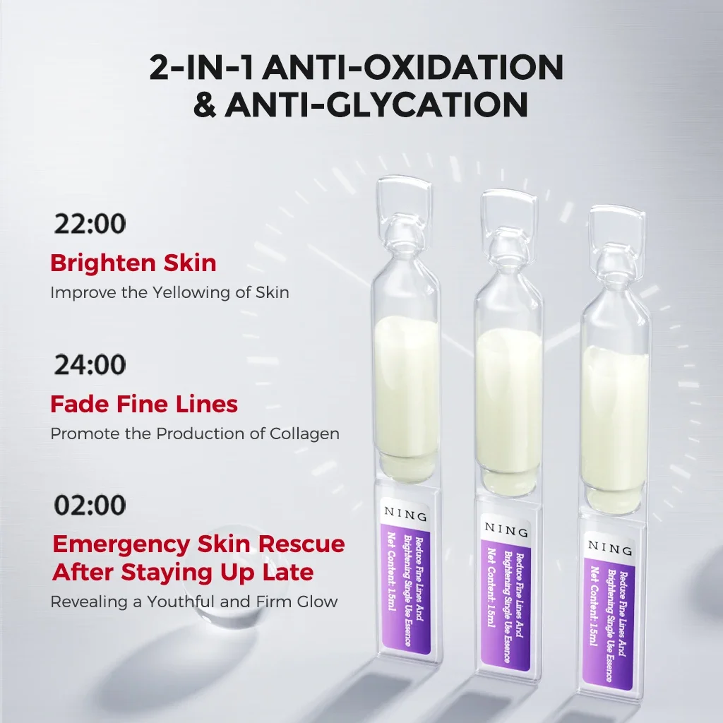 Suero de ampolla antiarrugas con retinol y péptidos: esencia antienvejecimiento, iluminadora, reafirmante e hidratante de un solo uso