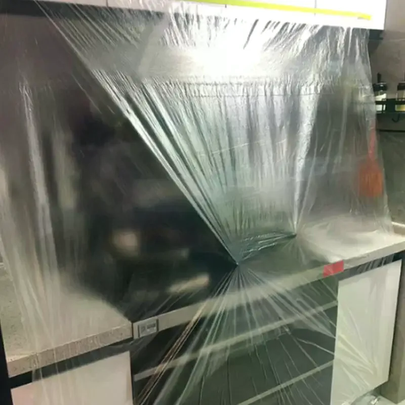Pre Taped Blue Masking Sheeting Automotive Plastic Film with  Tape for Spray Paint Detailing